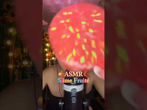 ASMR Crunchy Fruity Slime 🍓🍊🍉 #asmr #asmrslime #crunchyslime #sosatisfying