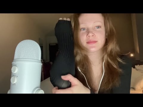 Lily of the Meadow - ASMR  Up Close Shirt Scratching With Mouth Sounds