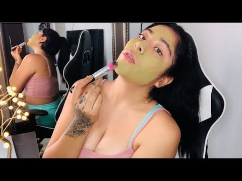 🔥😏💦ASMR • SONIDOS SÚPER RELAJANTES  QUE TE HARÁN DORMIR MIENTRAS ME PONGO UNA MASCARILLA 🔥😏💦