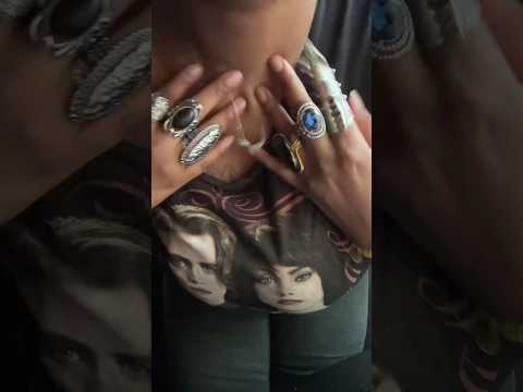 ASMR ring sounds with finger flutters and fabric scratching #asmr