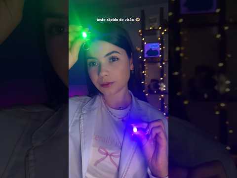 Asmr teste rápido de visão #asmr #asmrluz #asmrexam #oftalmologia #asmrchill