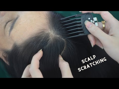 ASMR Head Scratching Sounds, Real Person Hair Tingles, Hair Play, Hair Combing For Stress Relief