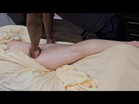 Bodybuilder's Hamstrings and Calves Massage