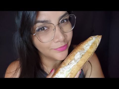 ASMR comiendo pan relleno 🍞