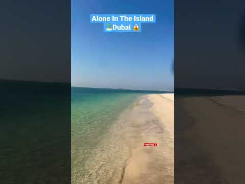 Alone In The Island 🏝 Dubai 😱 #shorts #alone #island #dubai #sea