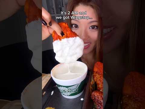 It’s 2 AM and we got Wingstop… #food #eating #mukbang #wingstop #asmr