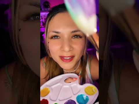 Spit Painting ASMR Makeup 🎨 @ASMRMissMi  #asmr #asmrshorts #shortsvideo