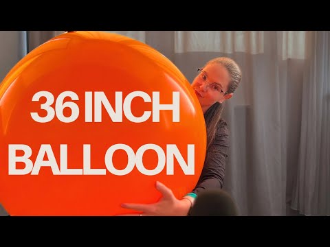 ASMR 36 INCH Orange Balloons | Tap & Squeeze