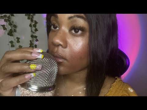 ASMR | Up Close Clicky Whisper Ramble + Mouth sounds + Mic/Camera Brushing ✨🤍