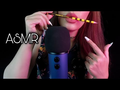 asmr pencil noms , mouth sounds inaudible whispering so relaxing 😴 💯 💗