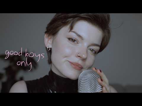 good boys only ASMR | whispers, face touches, eye contact