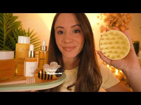 ASMR Honey Spa 🍯 Facial + Hair Treatment For Deep Sleep