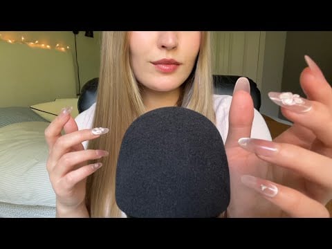 ASMR | foam mic scratching, invisible scratching, & fast nail clicking | Bobby's CV