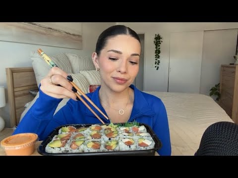ASMR Sushi Mukbang 🍣 *whispered*