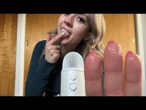 ASMR| Spit Painting, Tongue Tapping & Long Nail Tapping 