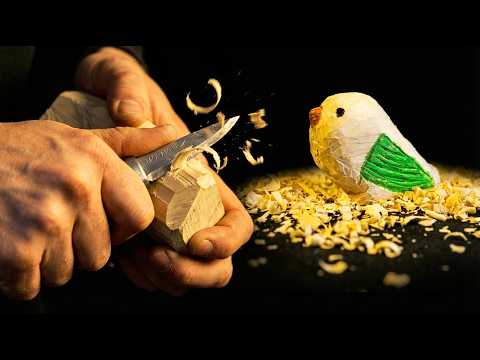 ASMR Wood Carving - Bird (No Talking)