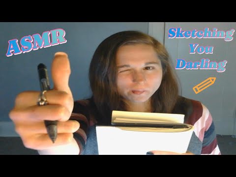 ASMR Sketching You (soft whispers, scribbling)