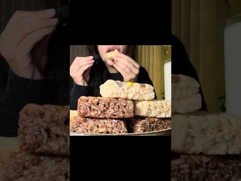 ASSORTED RICE KRISPY TREATS ASMR (full video on my channel!)#asmreating #asmr