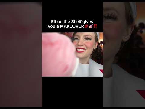 Elf on the Shelf gives you a makeover 💋 #asmr