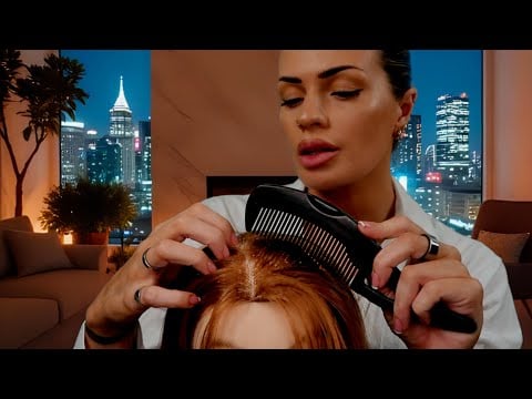 ASMR Hair Check - itchy scalp scratching, hair Pulling, massage 🌸 (personal attention)