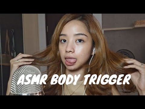 ASMR body triggers (hair & skin sounds, fabric scratching)