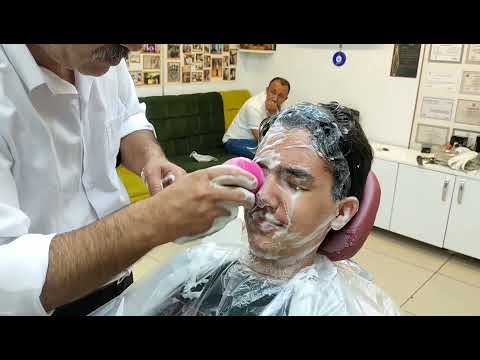 ASMR TURKISH BARBER PERFECT MASSAGE / SKIN ANALYSIS , NOSE CLEANING