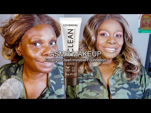 Trying COVERGIRL Clean Foundation | Bright Peach Lid ASMR Makeup Tutorial