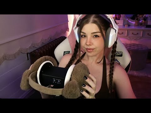 ASMR earmuff sounds, no talking