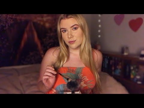 ASMR| Fluffy Mic Brushing/Scratching and Inaudible Whispering