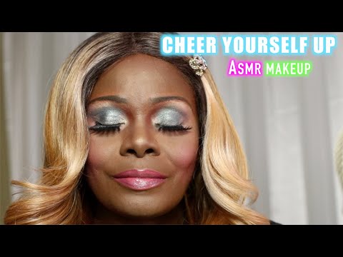 SATIN EYES CONTOURING WITH EYESHADOW ASMR MAKEUP CHEER YOURSELF UP