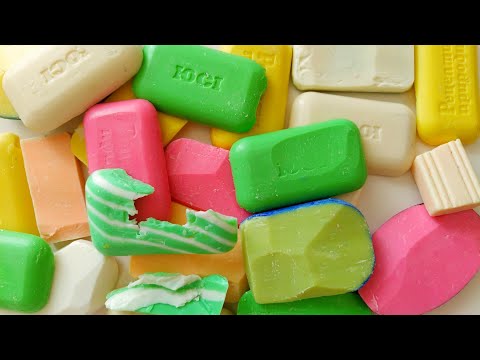 Cut and break the soap plates ASMR/relaxing sounds\ No talking. Satisfying ASMR video\ Cutting soap