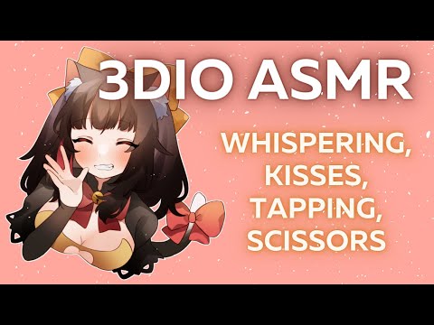 asmr stream #7 🌸 (3DIO - whispering, kisses, tapping, scissors)