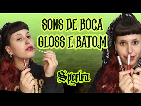 SONS DE BOCA EXPERIMENTANDO GLOSS E BATOM | ASMR (conversando com você)