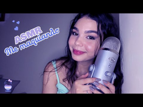 ASMR | MAQUIANDO E CONVERSANDO COM VOCÊS 💜😴