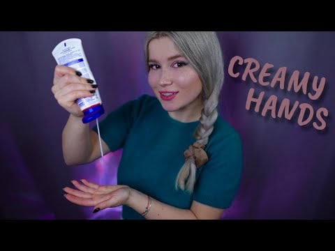 ASMR creamy hands for the best sleep ever 😴✨ Whispers, breathing, mouth sounds, dry hands