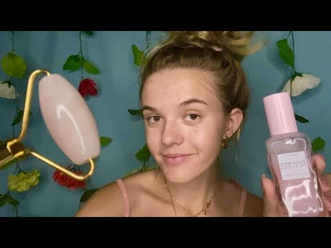 ASMR My Skincare Routine On You & Me ♡