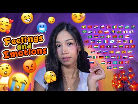ASMR Whispering Feeling and Emotions in 70 Different Languages 😊😔😡😮🥰🤧