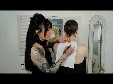 Full Filipino Tattoo Process - Back Preparation & Tattooing (ASMR)