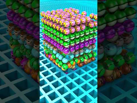 647 Balls Falling in Perfect Sync — Hypnotic Loop (Sprunki Edition)