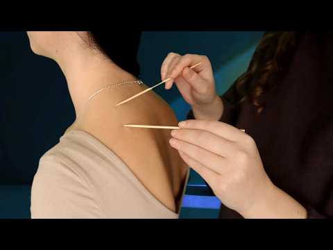 asmr // back tracing game & massage on a real person // soft spoken
