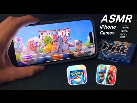 ASMR | Playing IPhone Games (Fortnite, Clash Royale, Pokemon TCG Pocket)