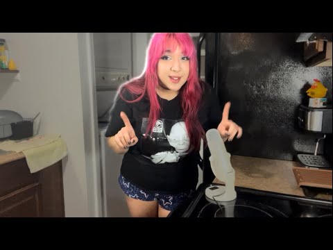 [ASMR] - Girl Failure Dinner (Grilled Cheese & Ice Cream Treat) 