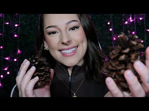 ASMR sounds For Sleep 😴  Pine Cones, Fake Plants, and Massage Rollers