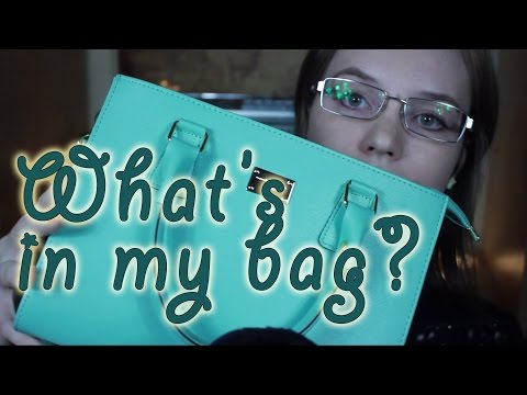 What's in my bag? Tapping, Whispering | Featuring Watermelon Wallet | Binaural HD ASMR