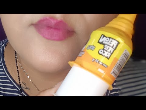 ASMR Comiendo pelón pelo rico sabor mango 🥭