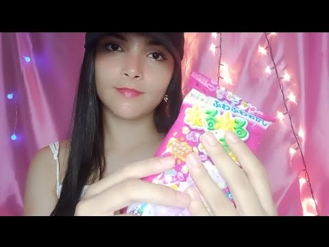 ASMR - Experimentando docinho japonês| sons de embalagem| sons de misturinha