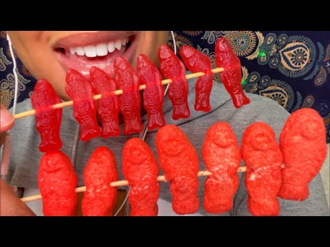ASMR | Swedish Fish Marshmallows Vs Gummy ♥️