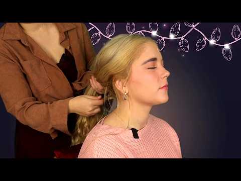 Soft Spoken Hair Play & Face Brushing asmr