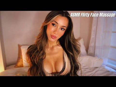ASMR Girlfriend Flirty Face Massage ❤️ Soft Spoken