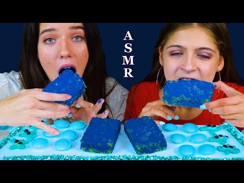 ASMR BLUE HONEYCOMB, GUMMY EYEBALLS, NERDS ROPE, UFO WAFERS, BASIL SEED DRINK | 먹방 EATING SOUNDS